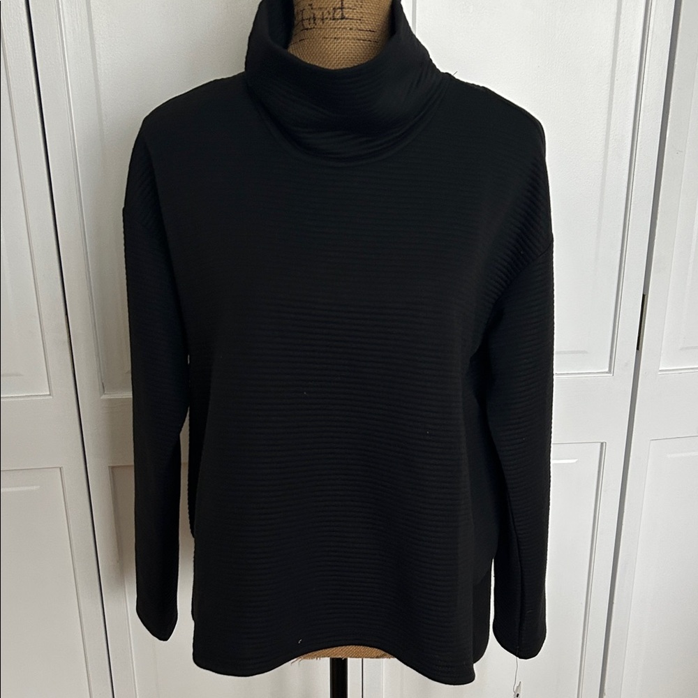 RBX Women's Classic Black mock neck top NWT